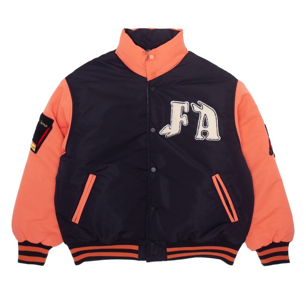 Fucking Awesome Men's Puffer Jacket - Orange/Black -